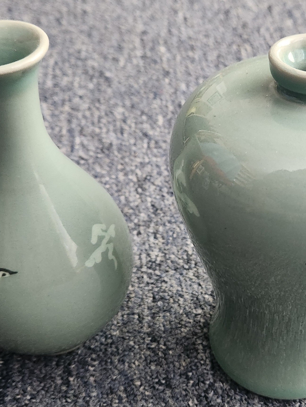 Celadon Green Ceramic Vase Pair - Home Accents
